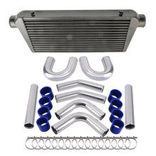Load image into Gallery viewer, 600 x 300 x 76mm Intercooler Black + 3 Intercooler Pipe Piping Kit Hose Kits