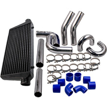 Load image into Gallery viewer, Intercooler 600x300x76mm + 3 aluminium Tuyaux Pipe Kit + Tuyaux en silicone