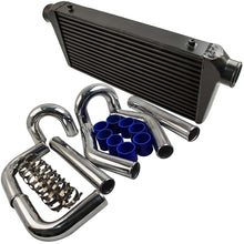 Load image into Gallery viewer, Universal 600x300x76mm Intercooler Black + 3 76mm Intercooler Piping Pipe Kit