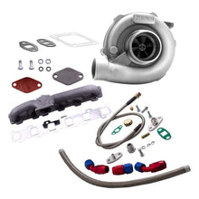 Load image into Gallery viewer, T3T4 T04E Turbo A/R .57 + Oil Line+Manifold Kit compatible with Nissan Patrol Safari Y60 Y61