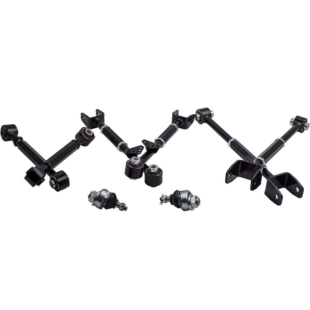 Front Ball Joint + Rear Camber Control Arm Toe Kit compatible for 08-17 Honda Accord 09-14
