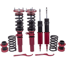 Load image into Gallery viewer, Compatible for BMW 3 Ser E90 E91 06-13 Adj Height Shocks FrontRear Red Coilovers Kits