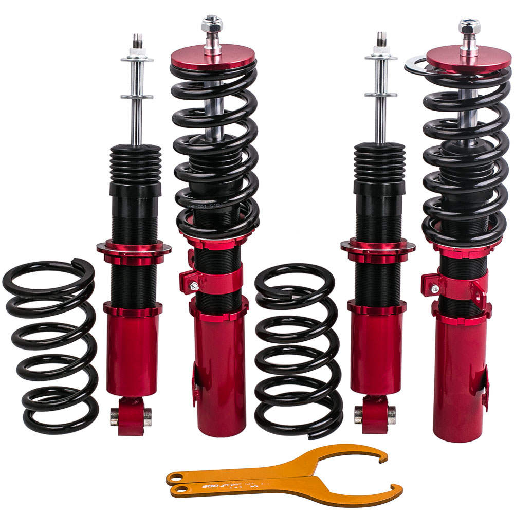 Compatible with Toyota Celica 2000-06 Suspension Coil Over Spring Shock Strut Red Coilovers