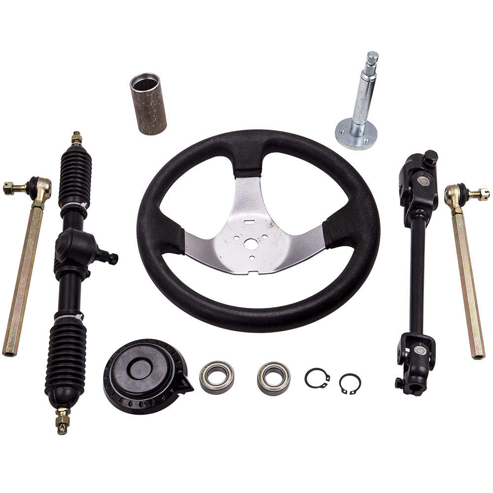 Steering Wheel Assembly Gear Rack and Pinion For 110cc Go-Kart Quad Parts