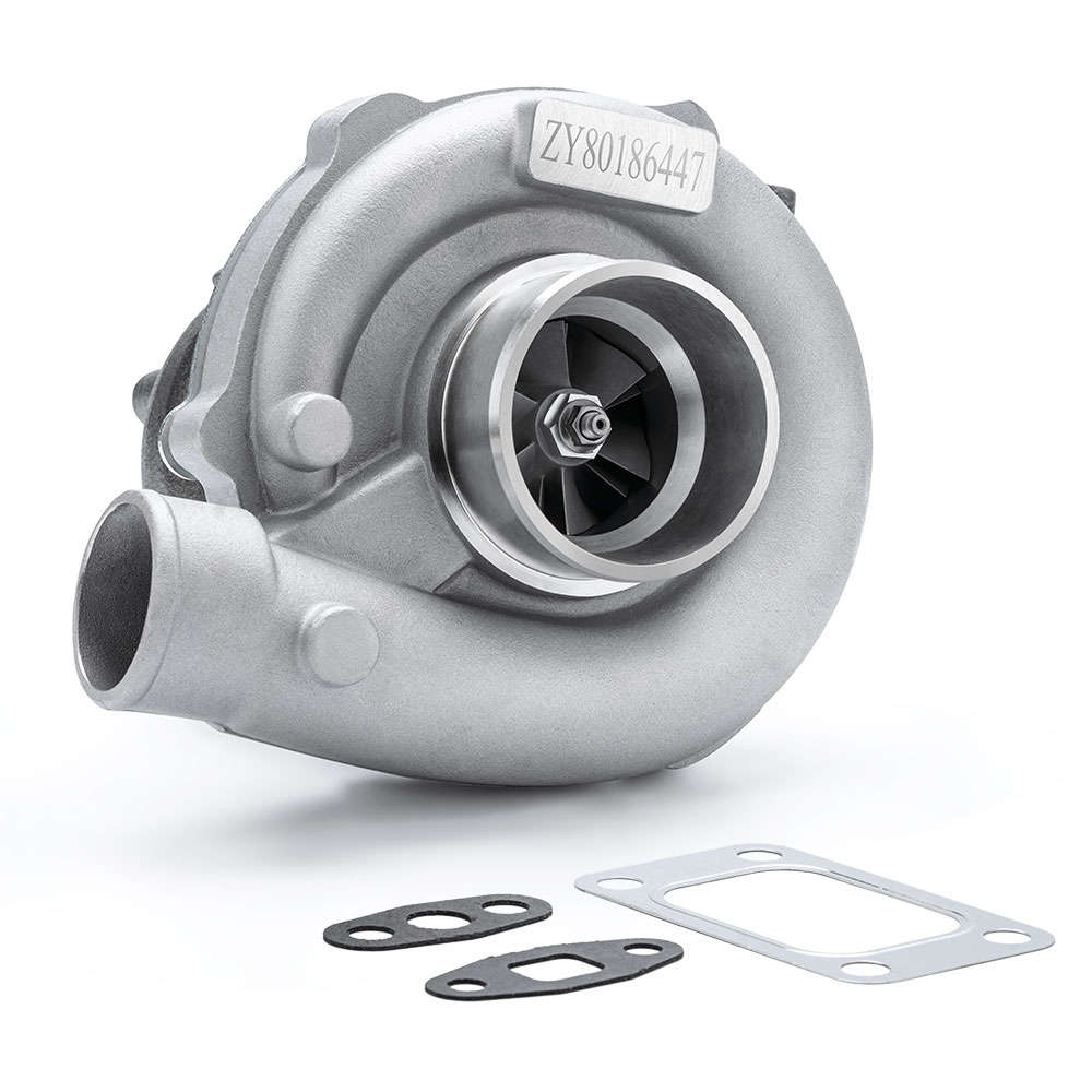 T3 T4 T04E Turbo Charger Turbine 5-Bolt Flange 0.5 A/R 0.63 T04E with Oil Inlet Oil Feed Return Lines