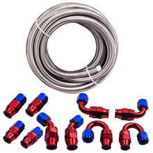 Load image into Gallery viewer, 10AN 12.95 mm Stainless Steel Fuel Hose 20ft With 10 Fittings Kit Universal