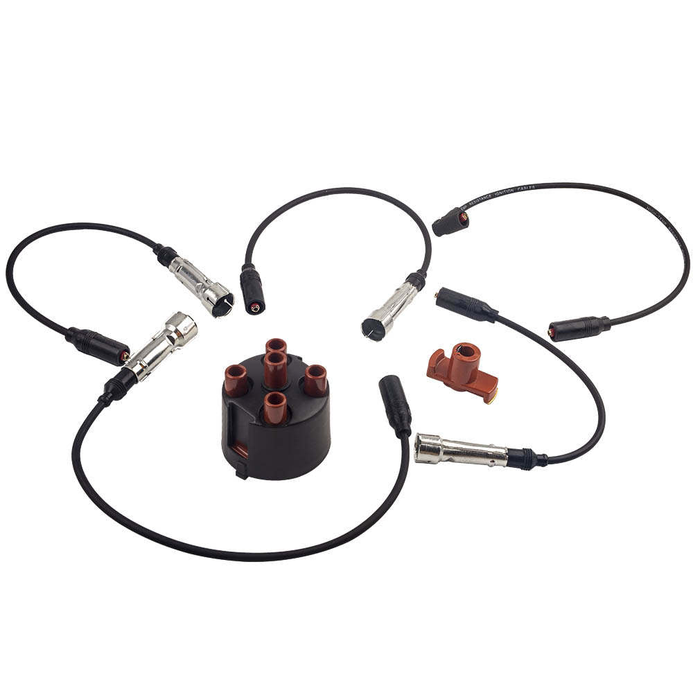 IGNITION Cable Set W/ CAP + ROTOR ARM compatible for SEAT VW GOLF 3 PASSAT 35i VENTO