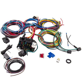 21 Circuit Wiring Harness for CHEVY Mopar compatible with FORD Hotrods UNIVERSAL Extra long Wire