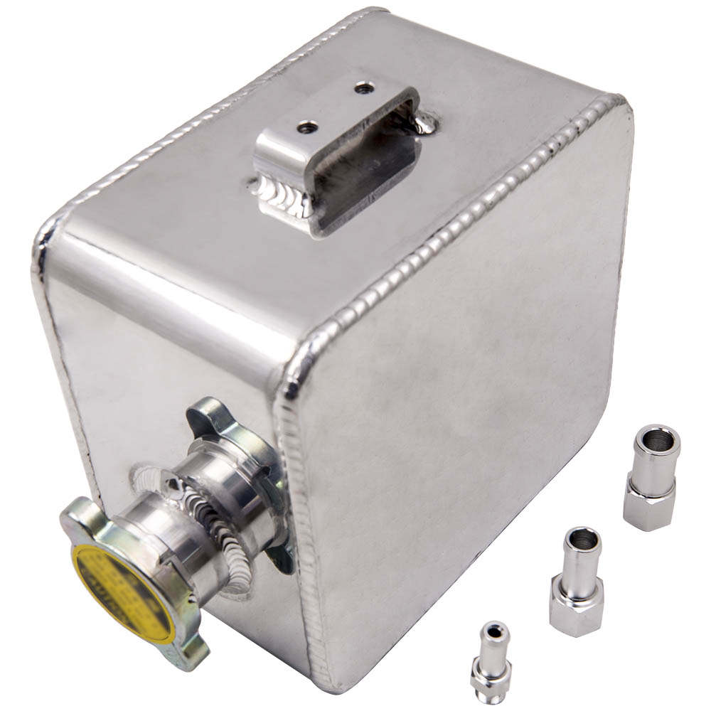 2.5 L Aluminum Alloy Water Coolant Radiator Universal Expansion Tank Overflow