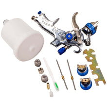 Load image into Gallery viewer, 600cc HVLP GRAVITY FEED CAR PAINT SPRAY GUN KIT 1.4mm 1.7mm 2.0mm NOZZLES