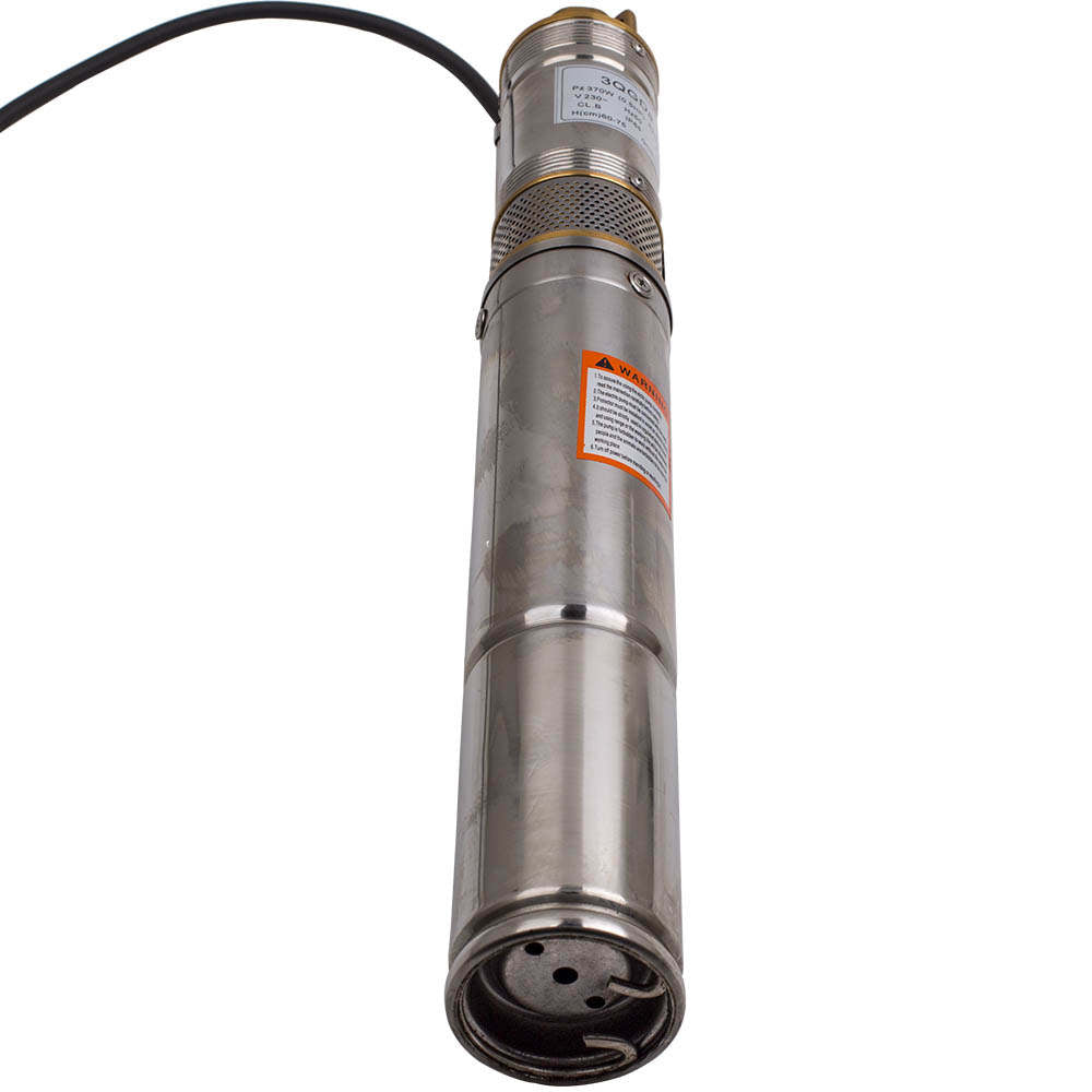 Submersible Pump 15M Length Well 1800 L/h /370 W Stainless Steel 230 V/50 Hz
