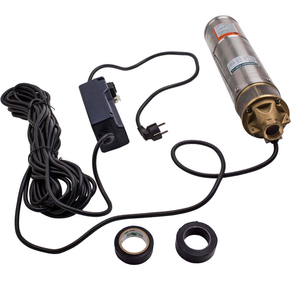 Durable 4-inch 750W 2600L/H Borehole Deep Well Submersible Water Pump 9 bar max.