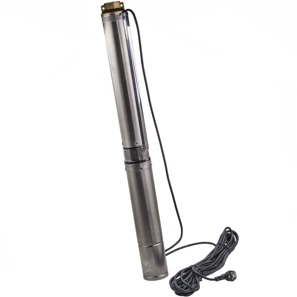 35 °C 4 inch 1100W 6600 L/H Brushless Submersible Pump 102m + 20m Cable