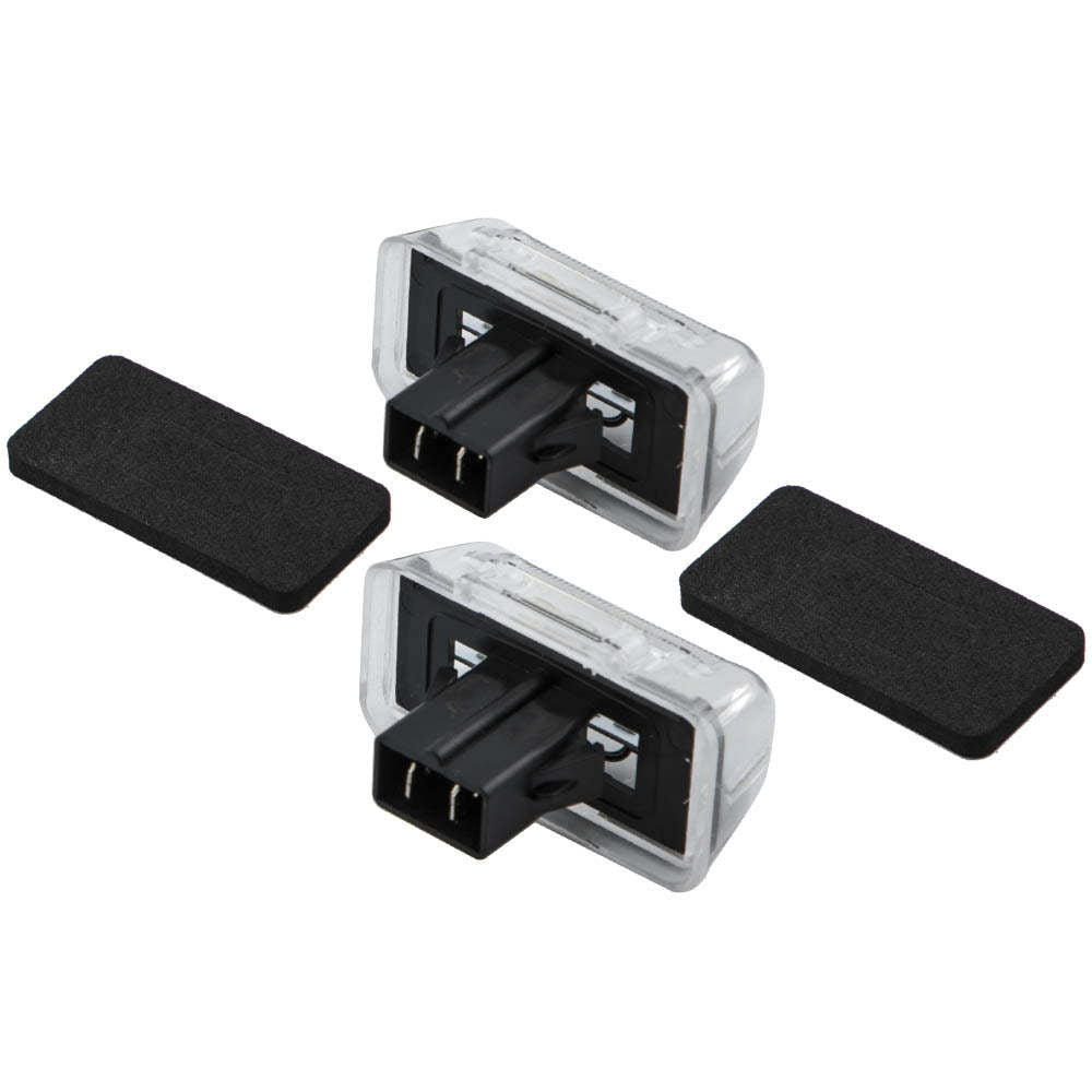 2Pc Compatible with White LED License Number Plate Light Compatible with Ford Transit Tourneo Connect 85-14