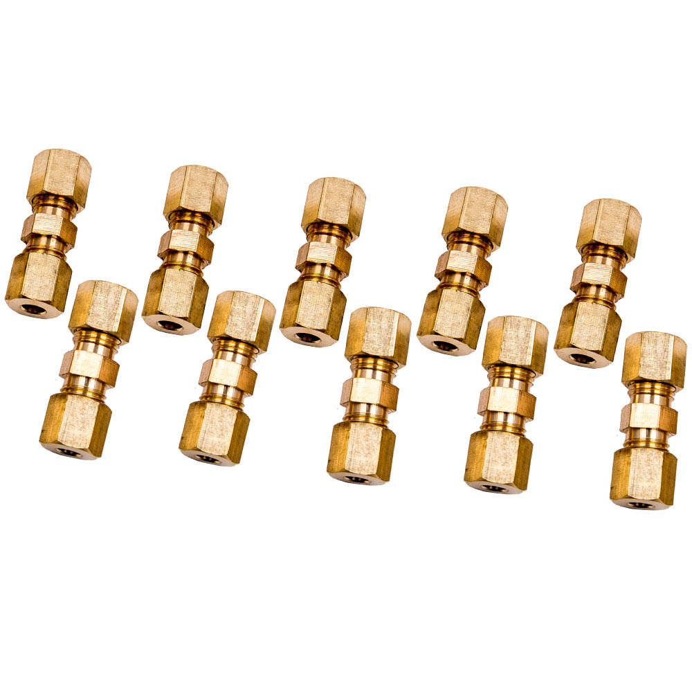 10PCS Copper Brake Cable Connectors For 4.75mm Brake Line Without Flaring Tools