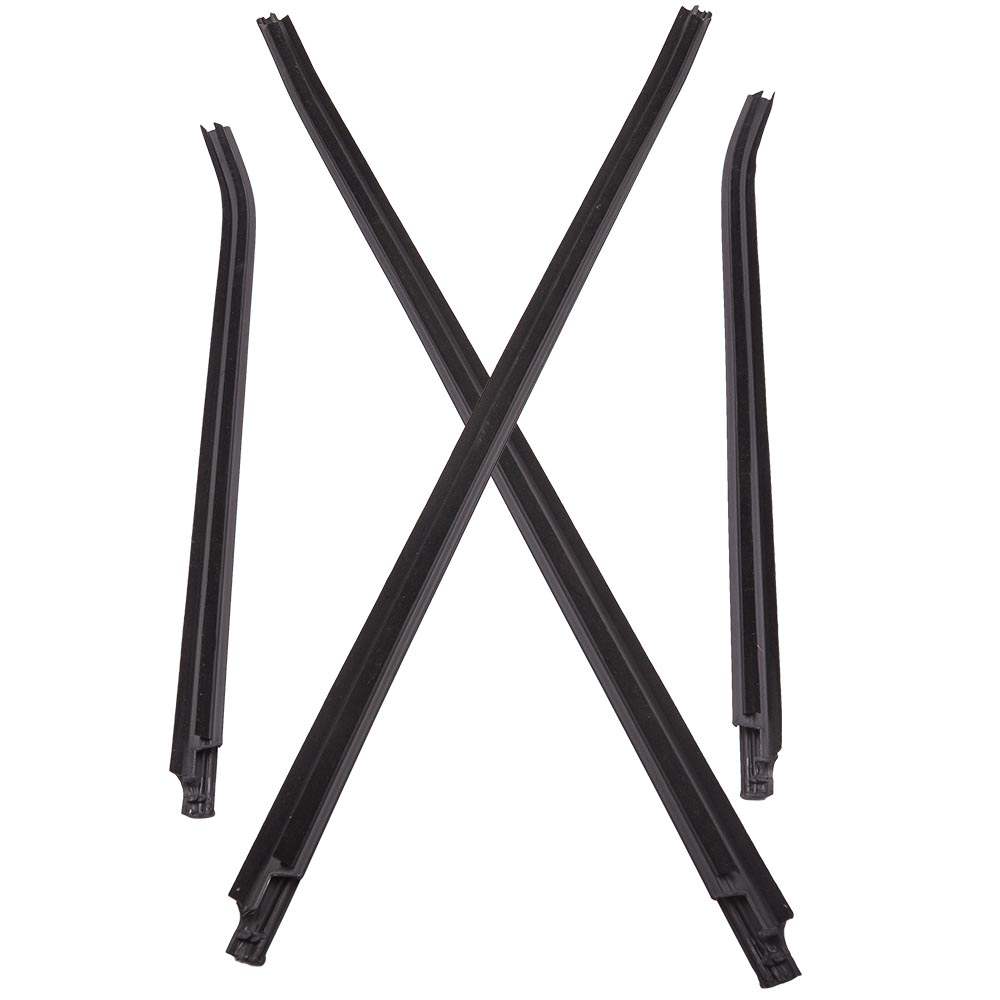 4 Window Glass Seals Outer Door Weather Strip compatible for Toyota HILUX Double Cab 05-15